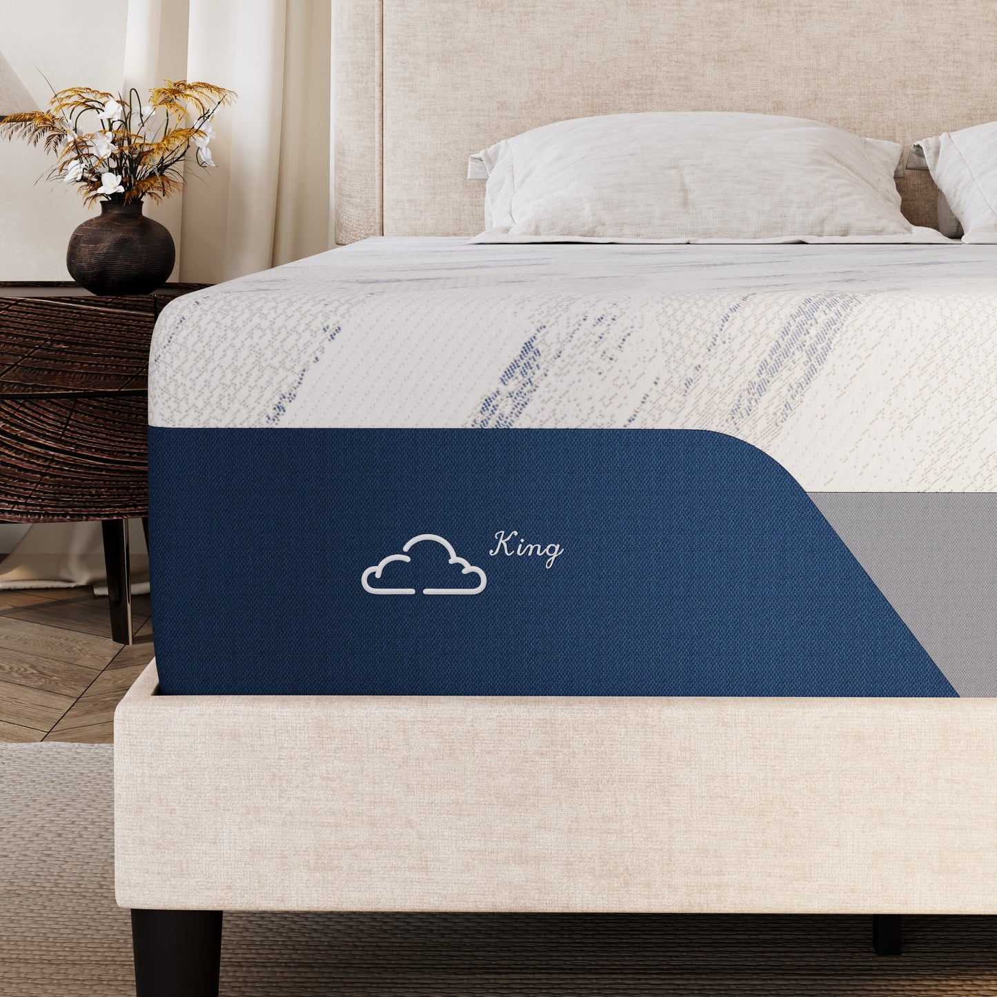 Amolife Full Mattress in a Box, Cooling Gel Memory Foam Spring Hybrid, Pressure Relief for Adult, Medium Firm