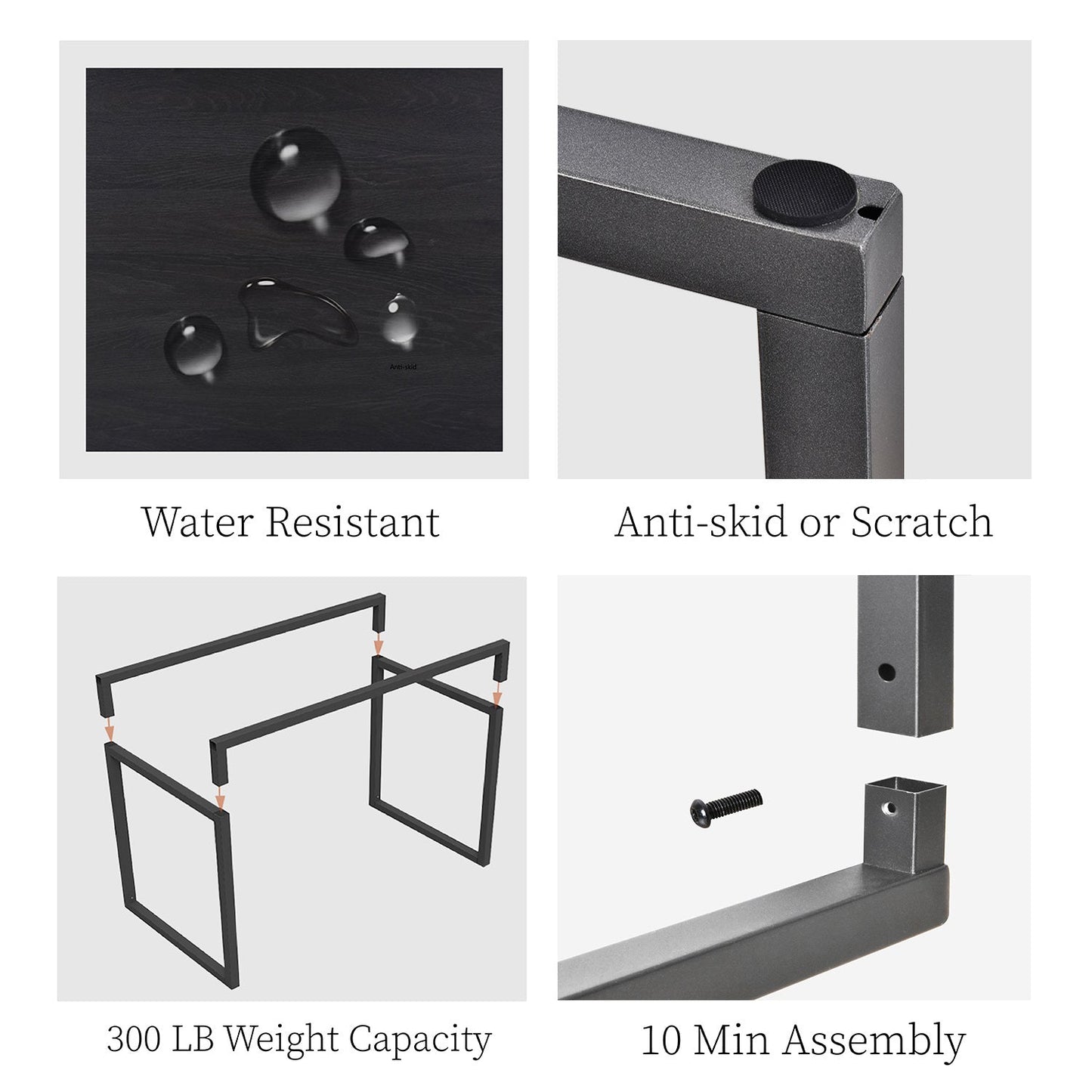 Computer Desk, Modern Writing Gaming Desk for Home Office, Small Wood Table Top Workstation
