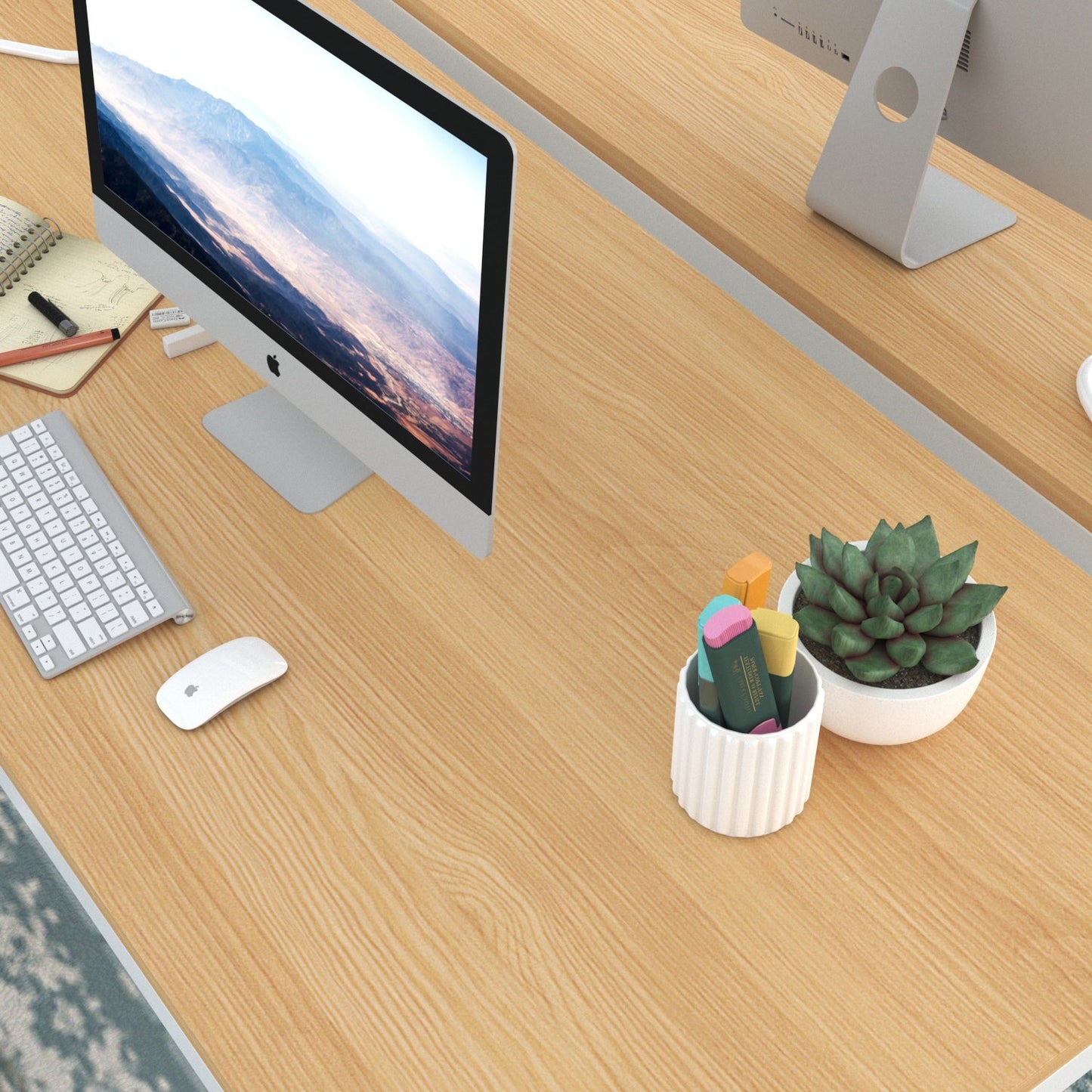 Computer Desk, Modern Writing Gaming Desk for Home Office, Small Wood Table Top Workstation