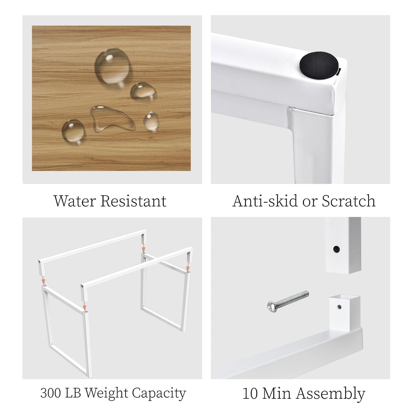 Computer Desk, Modern Writing Gaming Desk for Home Office, Small Wood Table Top Workstation