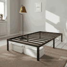 Heavy Duty Platform Bed Frame with Large Under Bed Storage Space, Sturdy Metal Frame