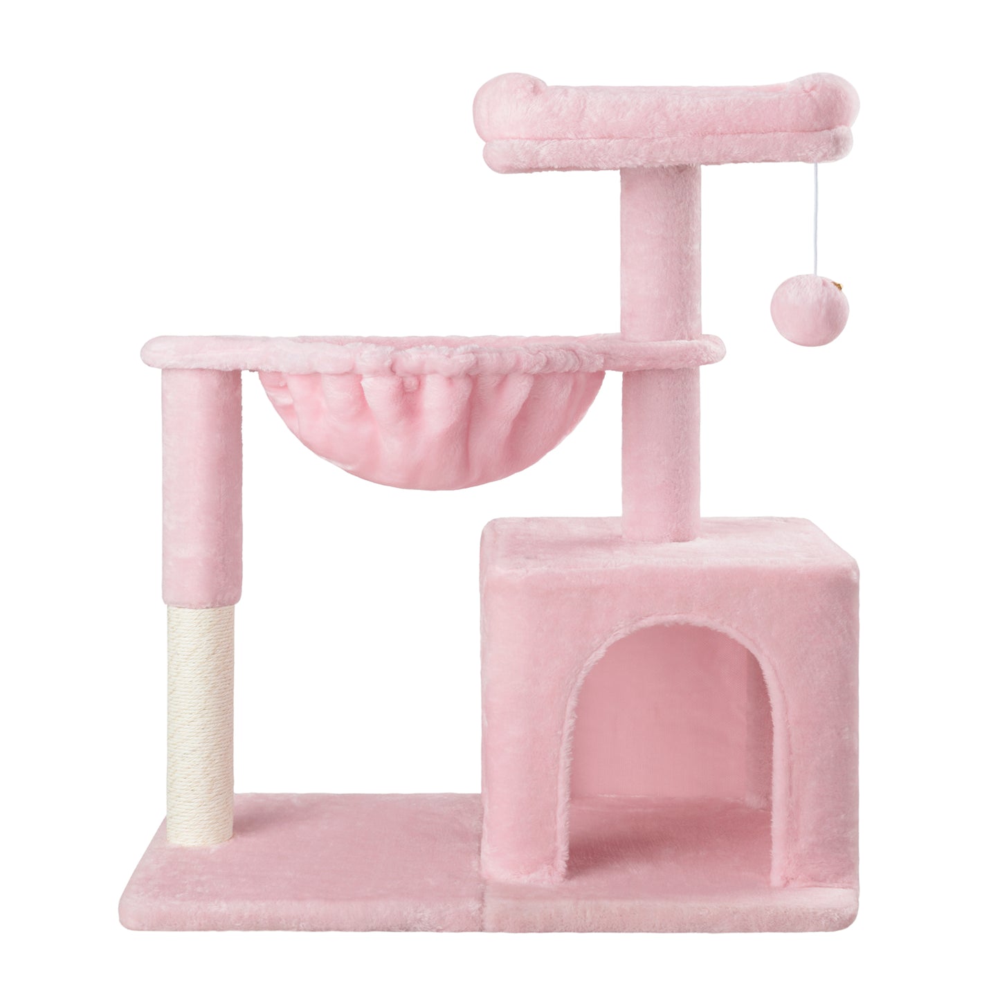 Amolife 29.5" Cat Tree Tower with Plush Condo Hammock, Large Perch Sisal Scratching Posts, Cat Furniture for Indoor Cats and Kittens