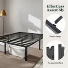 Heavy Duty Platform Bed Frame with Large Under Bed Storage Space, Sturdy Metal Frame