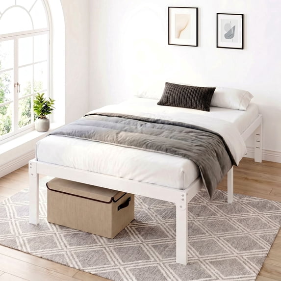 Heavy Duty Platform Bed Frame with Large Under Bed Storage Space, Sturdy Metal Frame