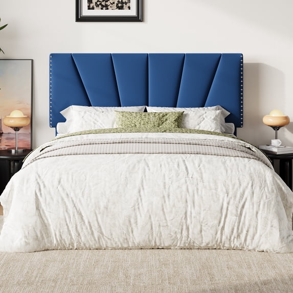 Amolife Platform Bed Frame with Adjustable Velvet Upholstered Headboard
