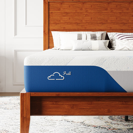 Amolife Full Mattress in a Box, Upgraded Thickened Memory Foam Layer, Premium Cooling Ice Silk Cover, Medium Firm