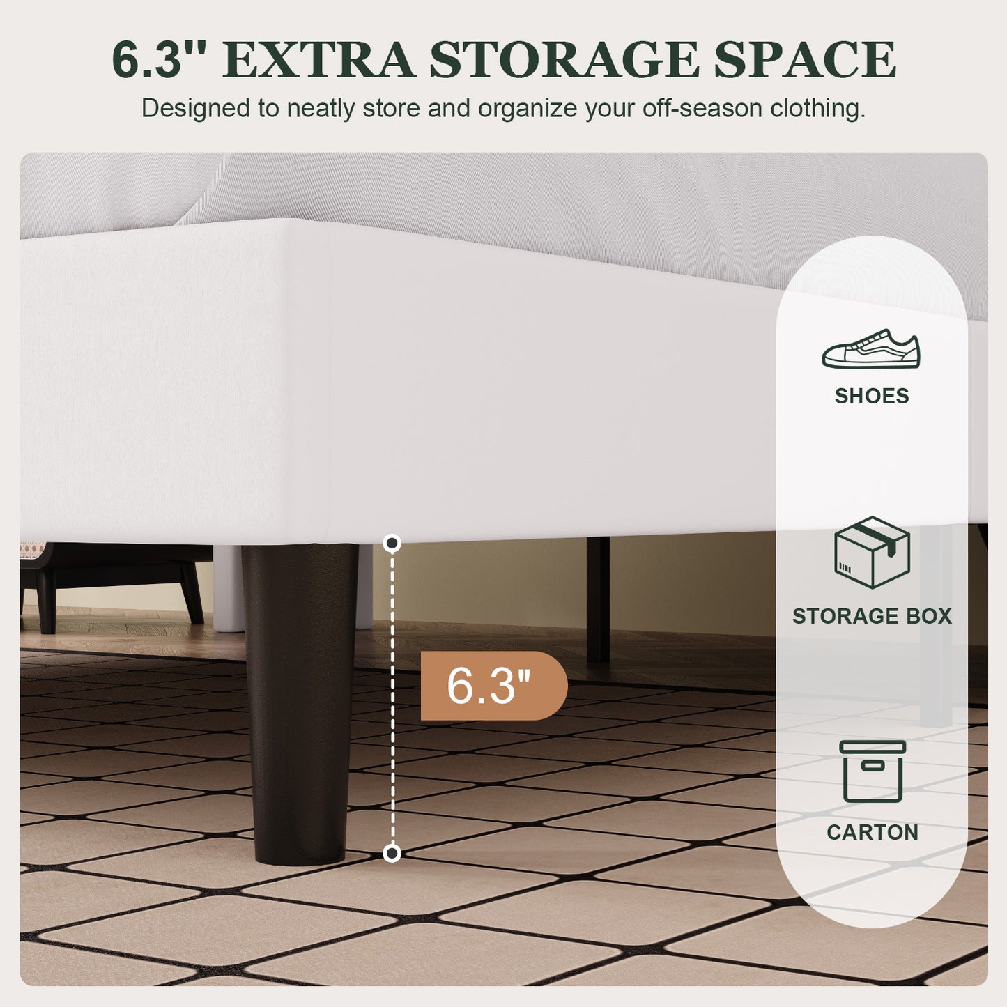 Amolife Platform Bed Frame with 4-in-1 Charging Station & Storage Shelf, Upholstered Velvet Wingback Headboard