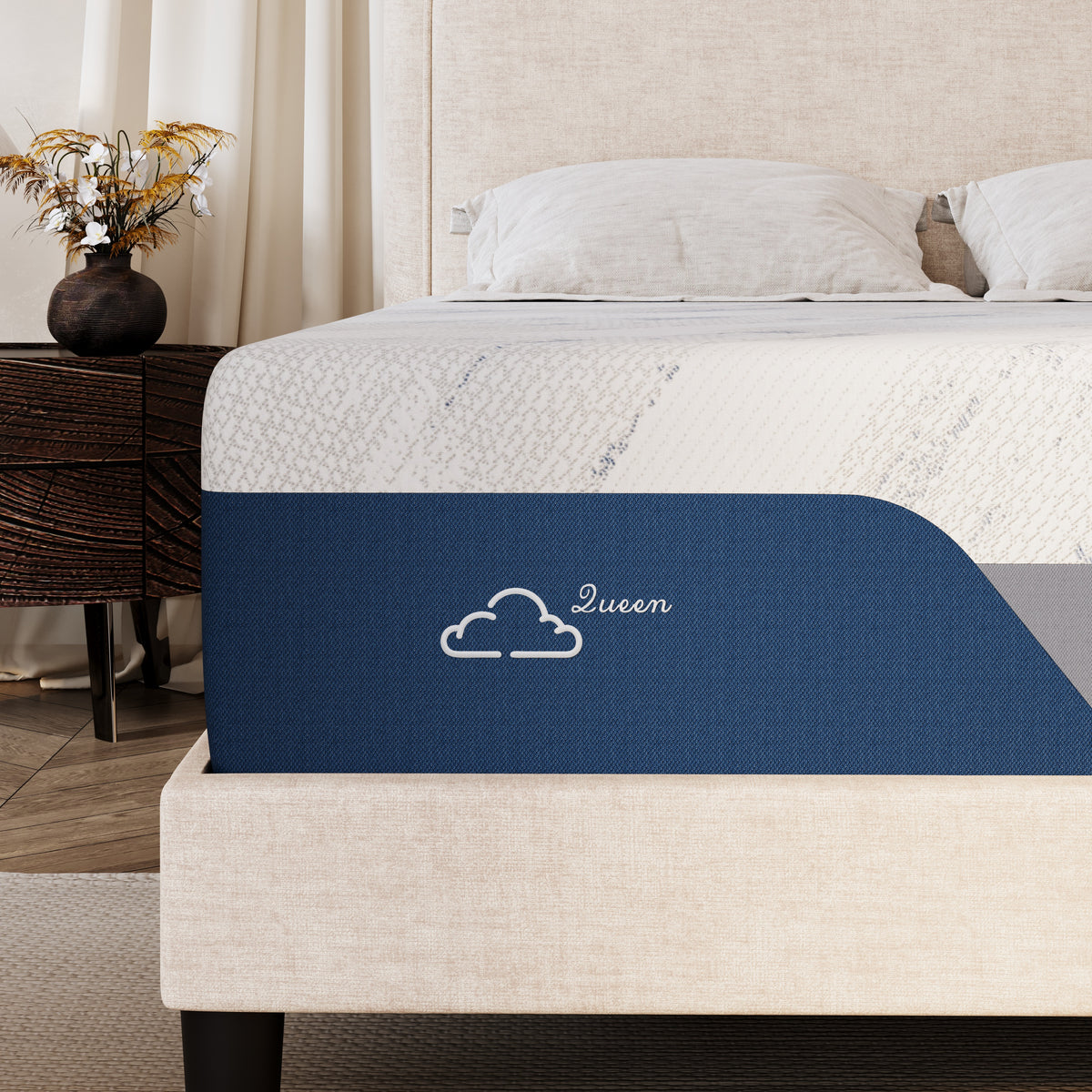 Amolife Full Mattress in a Box, Cooling Gel Memory Foam Spring Hybrid, Pressure Relief for Adult, Medium Firm