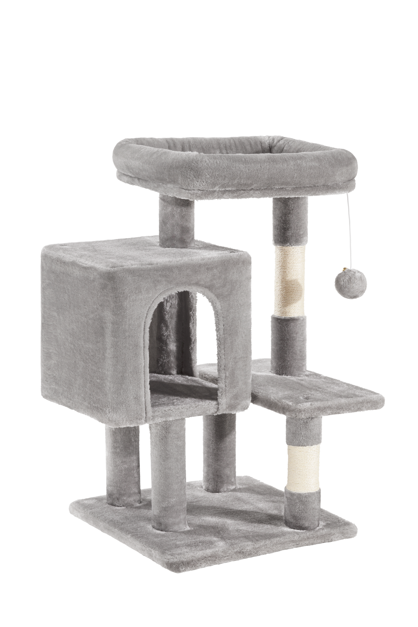 Amolife 29.1" Cat Tree Tower Condo with Large Perch Cat Scratching Posts for Indoor Cats