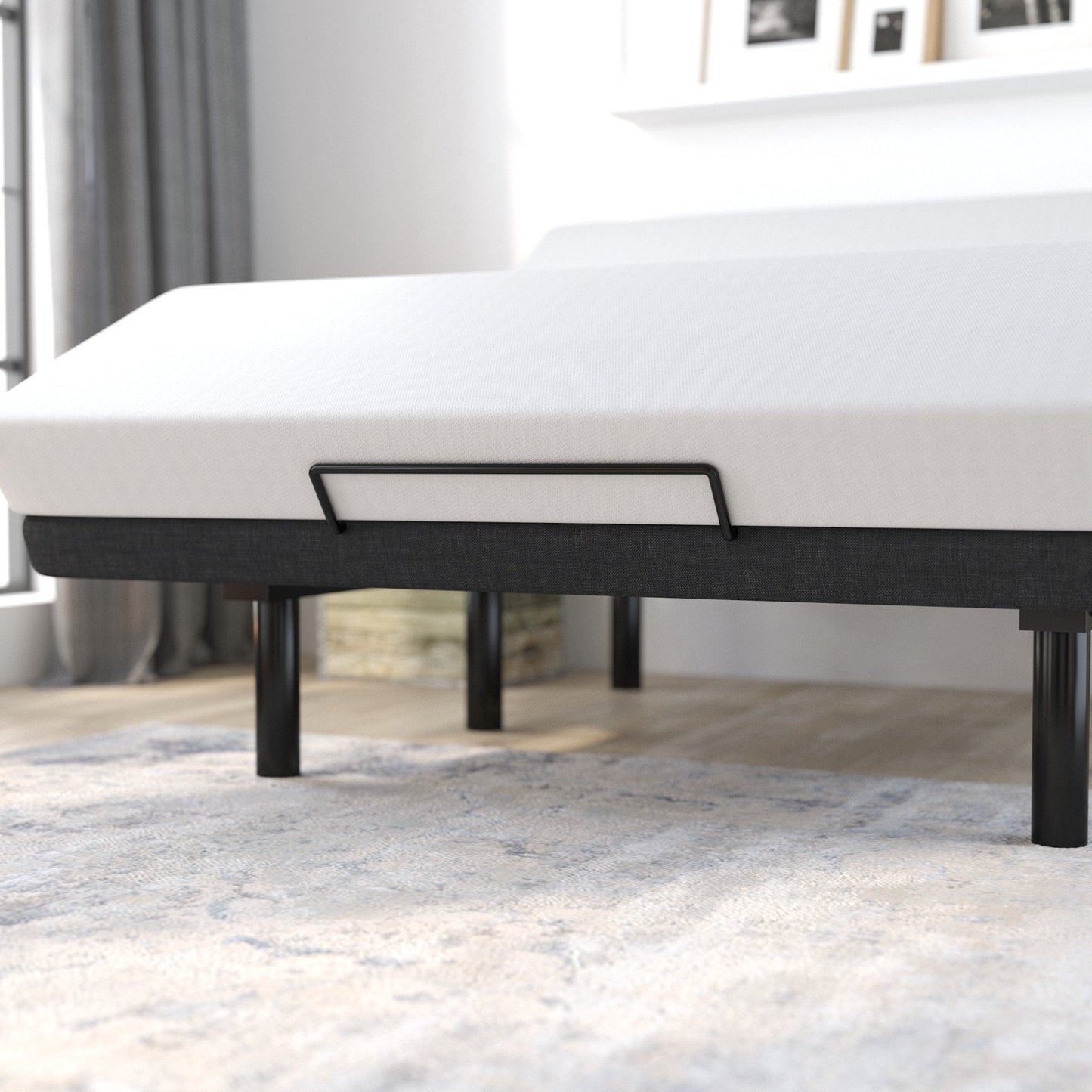 Adjustable Bed Base Frame / Head and Foot Incline / Wireless Remote Control / Wood Board Support