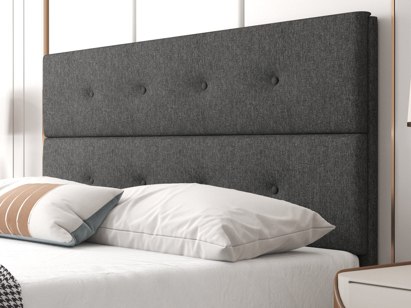 Upholstered  Bed Frame with Ottoman Storage Bench